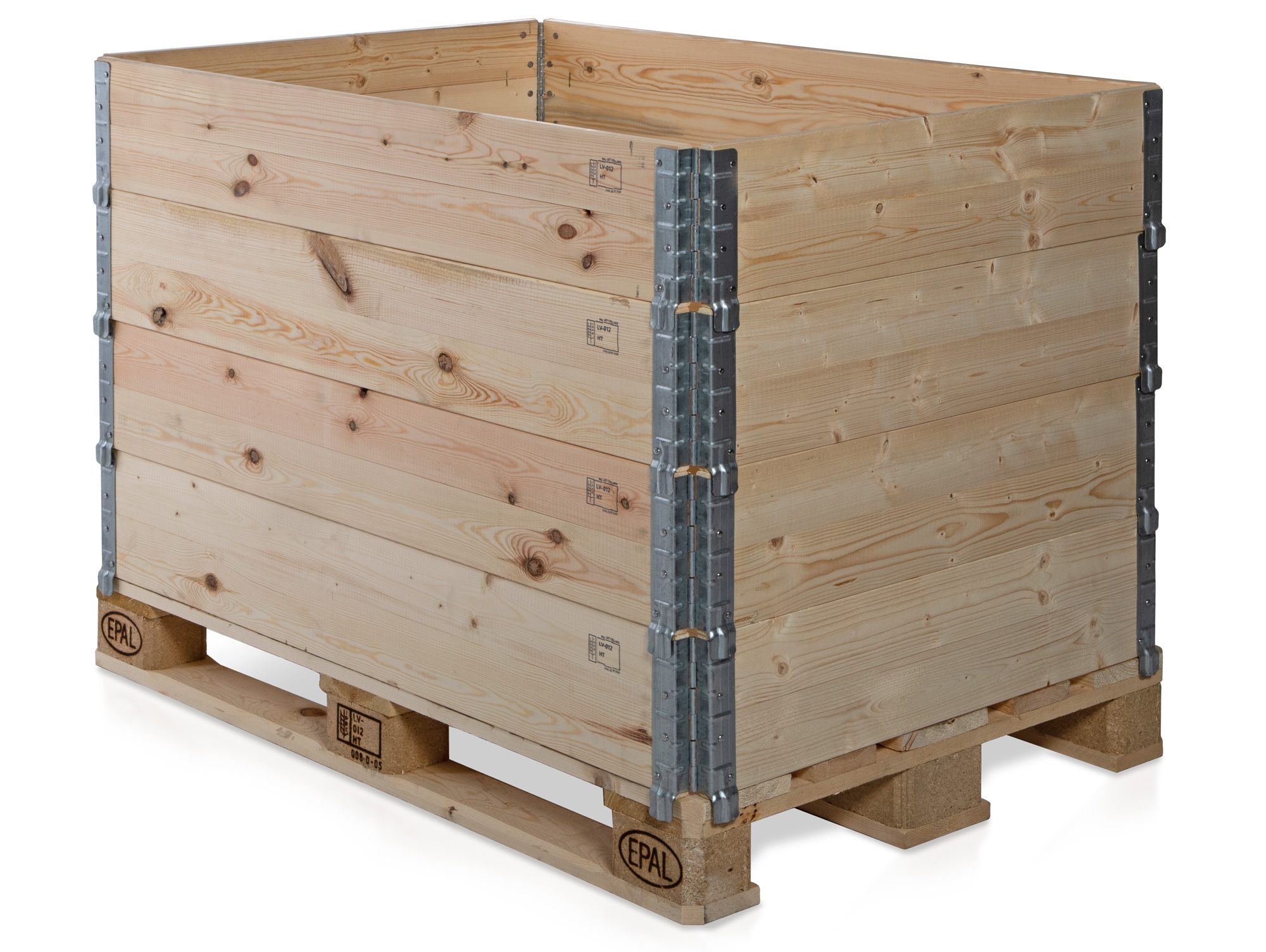 Holzaufsatzrahmen / Stapelrahmen für Europaletten 120x80 cm, Fichte massiv