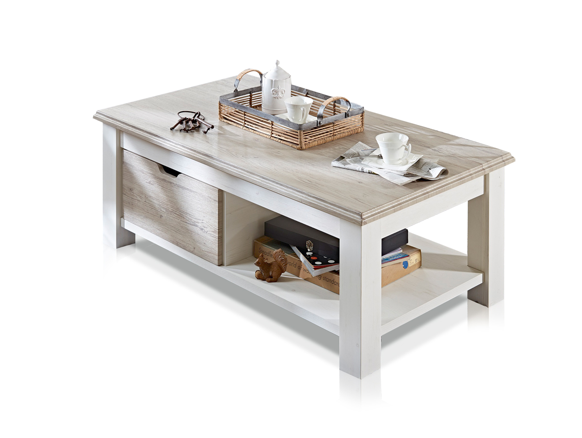 LOUISA Couchtisch Pinie helltaupe LOUISA Couchtisch Pinie helltaupe