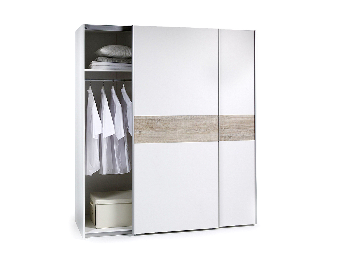 VANTA + SAVANNA Schlafzimmerset schwarz | weiss/eichefarbig